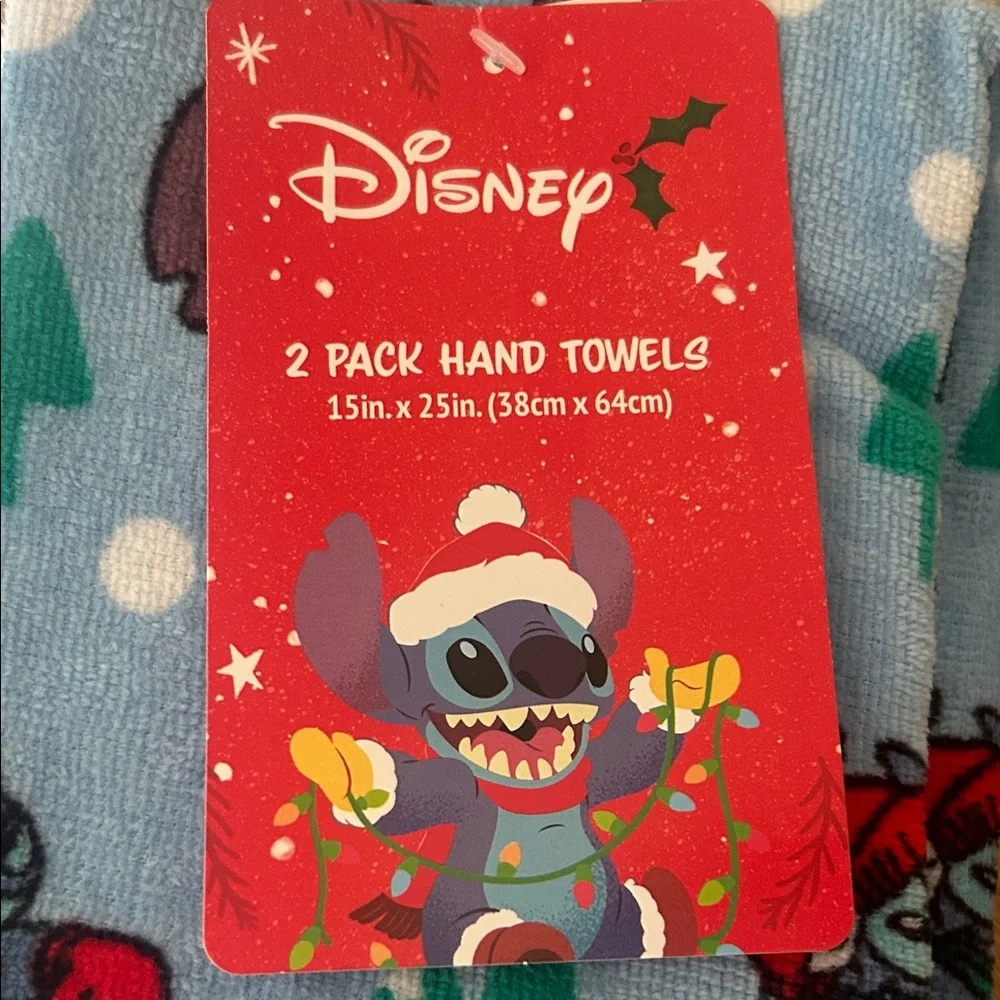 Disney Blue Holiday Towel with Stitch